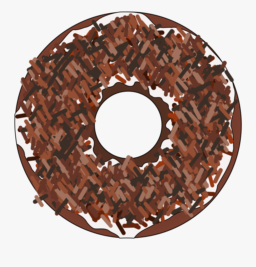 Too Many Brown Sprinkles Donut Clip Arts, Transparent Clipart