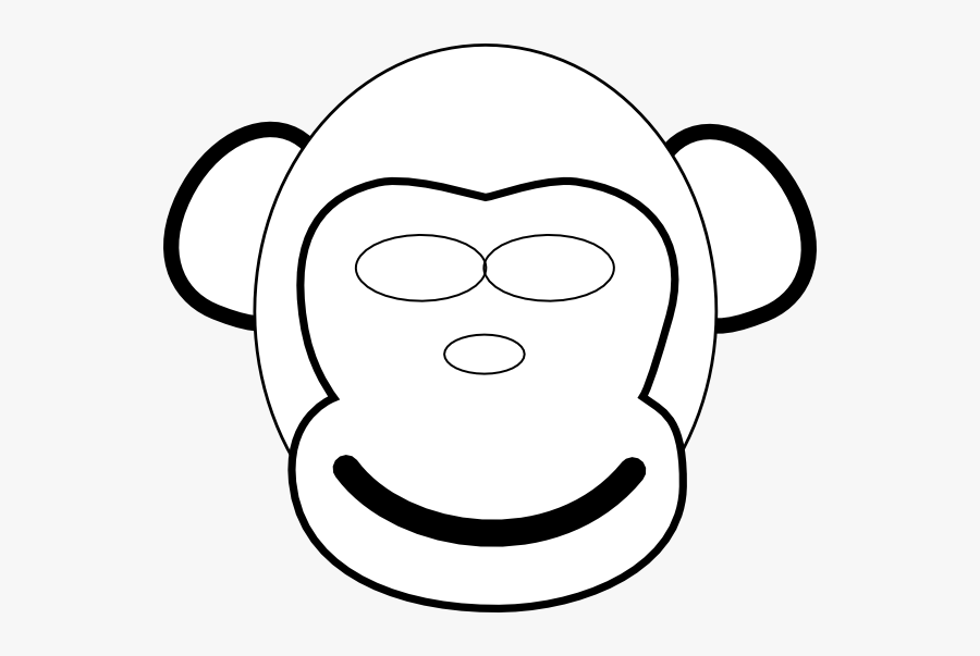 How To Set Use Monkey Face Clipart - Black And White Images Of Monkey's Face, Transparent Clipart
