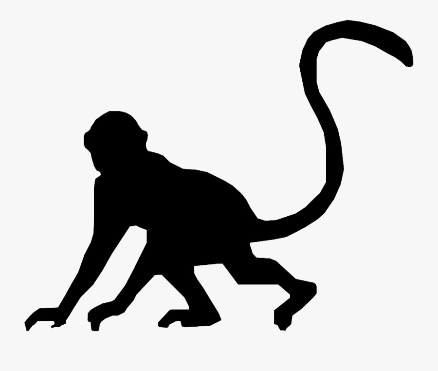 Clip Art Silhouette Monkey - Monkey Silhouette Png, Transparent Clipart