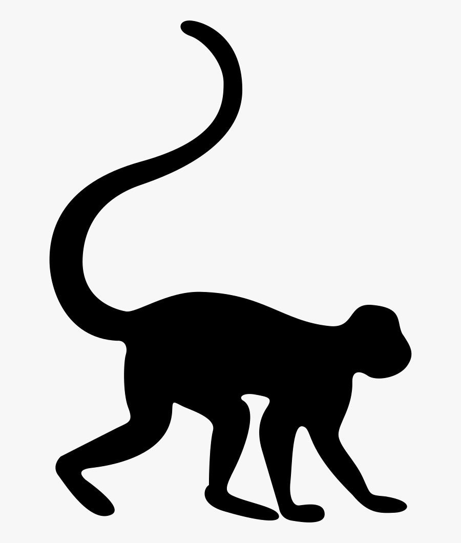 Transparent Snow Leopard Clipart - Png Monkey Silhouette, Transparent Clipart