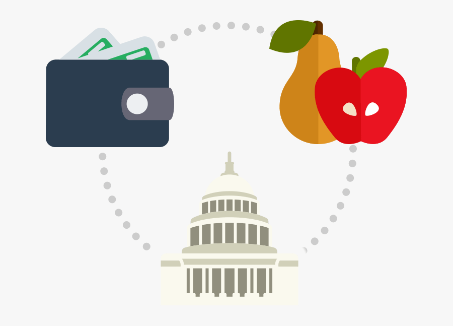 Triangular Image Of An Apple And Pear, A Wallet And - Kocham Cię Tato Napis, Transparent Clipart