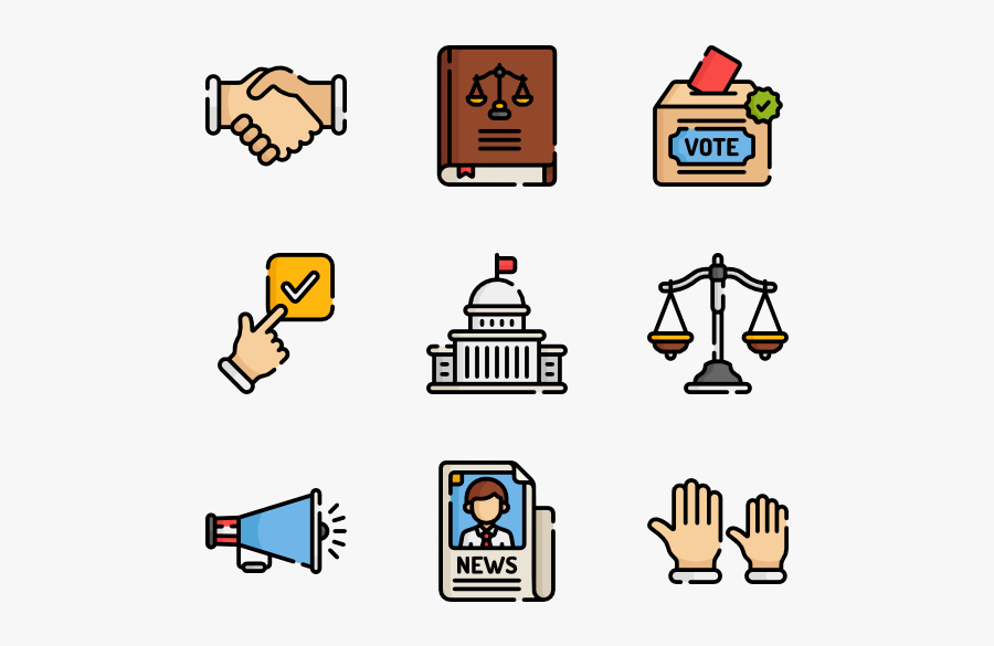 Politics - News & Politics Icon, Transparent Clipart