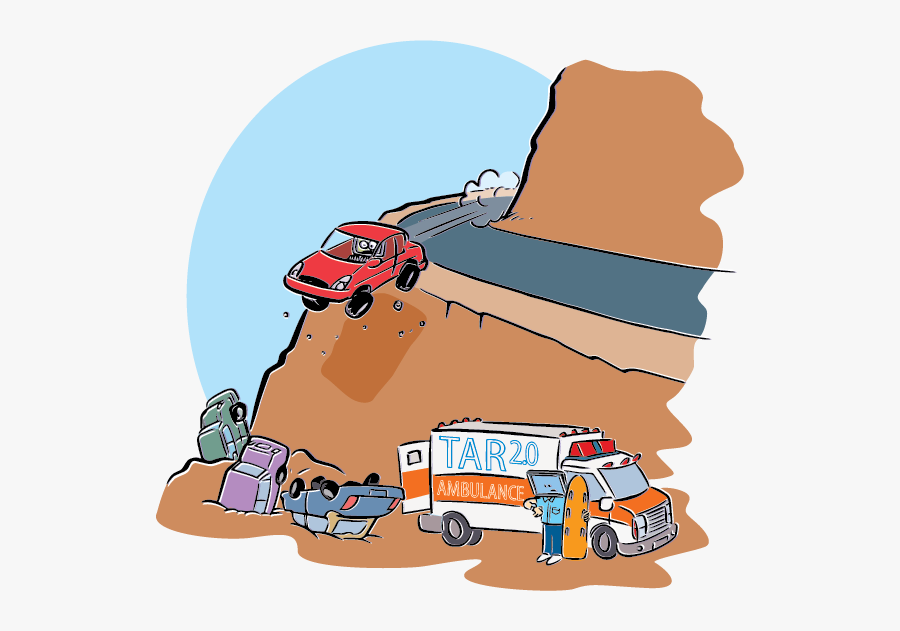 Cardive2 - Ambulance At Bottom Of Cliff, Transparent Clipart