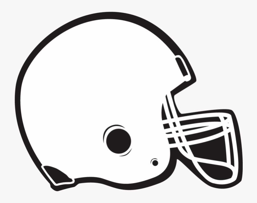 Football Helmet Black White Clipart Transparent Png - Football Helmet Clipart, Transparent Clipart