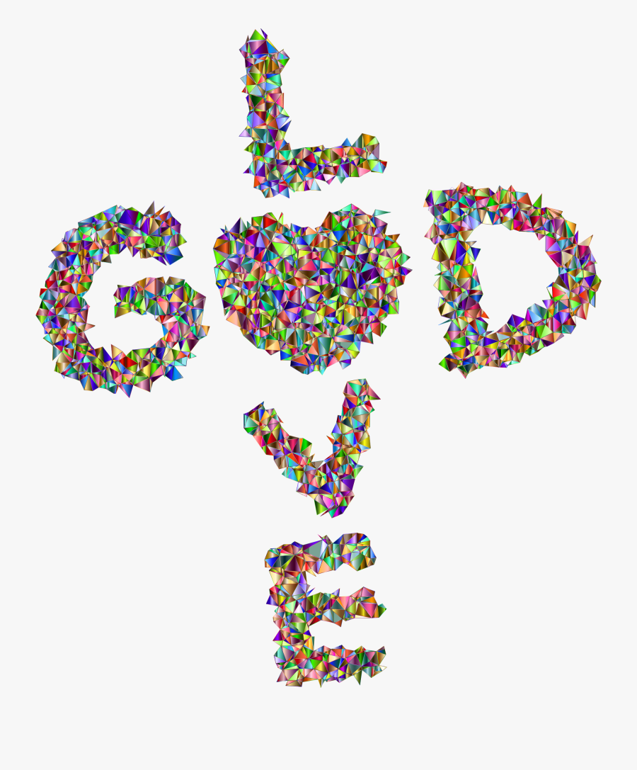 Low Poly Love Big - God Love Png Format, Transparent Clipart