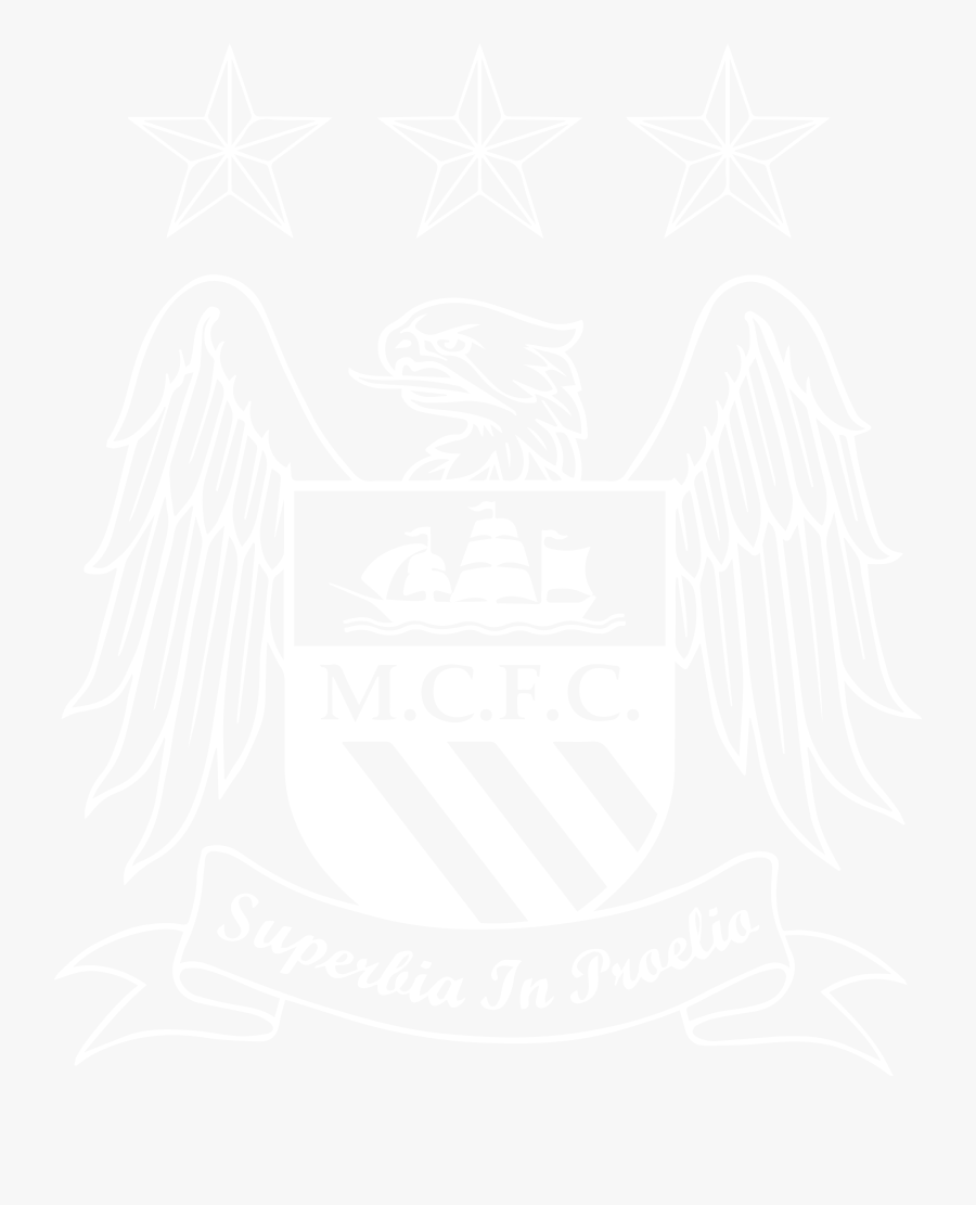 Manchester Football Club Logo Man City Logo White - Logo Manchester City Black, Transparent Clipart