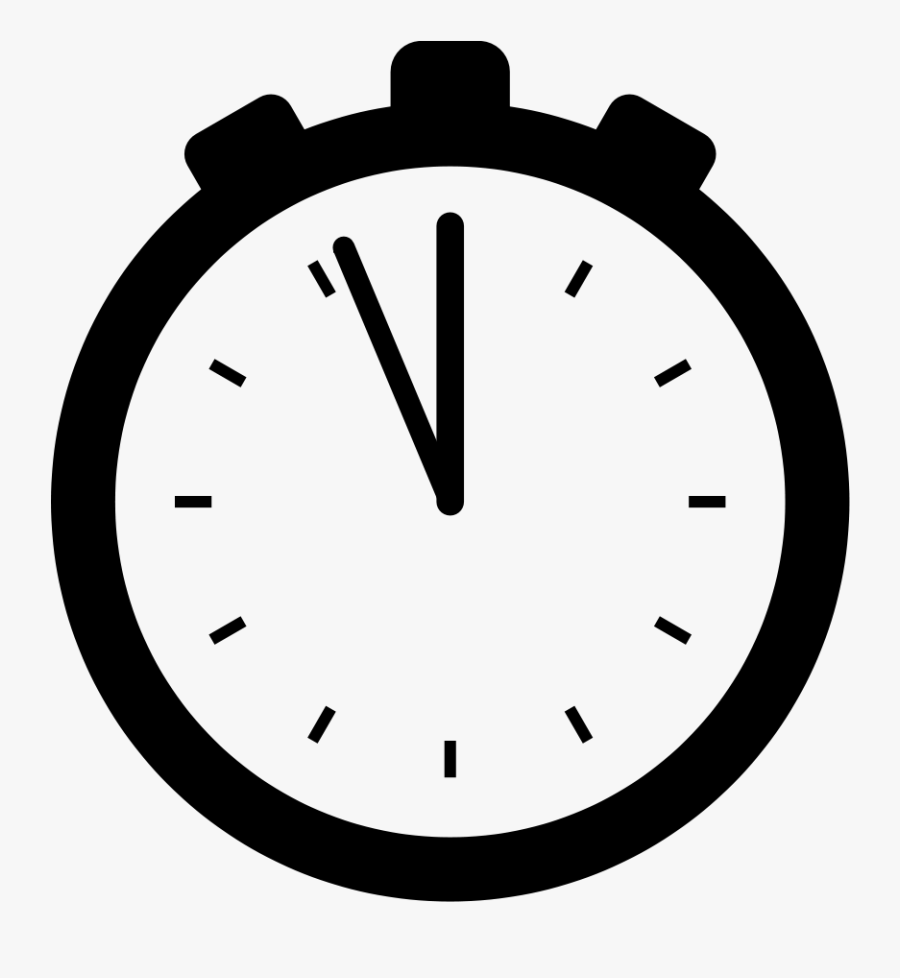 Stopwatch Silhouette - Transparent Background Stopwatch Clipart, Transparent Clipart