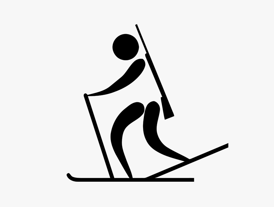 Cross Country Stopwatch Clipart - Biathlon Pictogram, Transparent Clipart