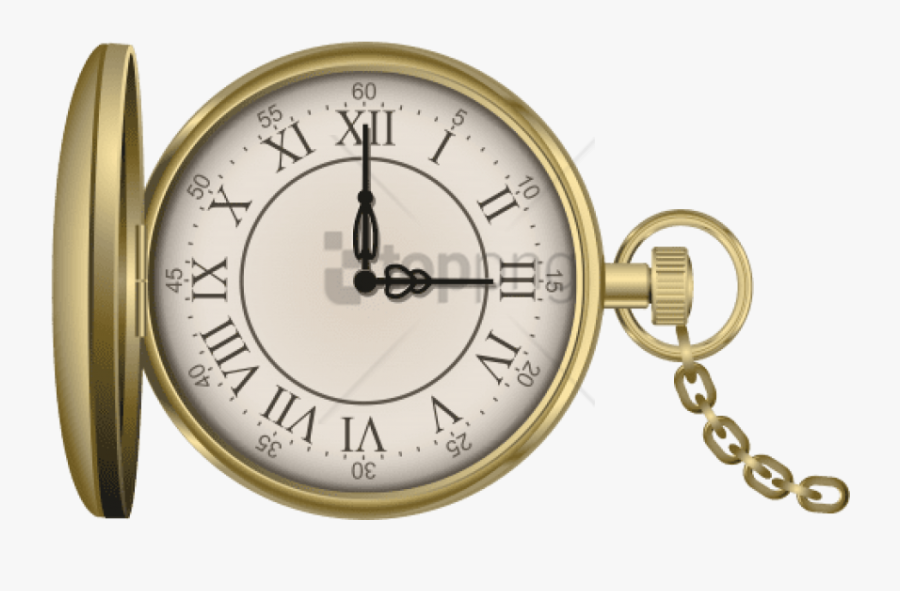 Gold Pocket Watch Png, Transparent Clipart