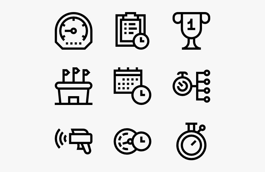 Speedometer & Time - Manufacture Icons, Transparent Clipart