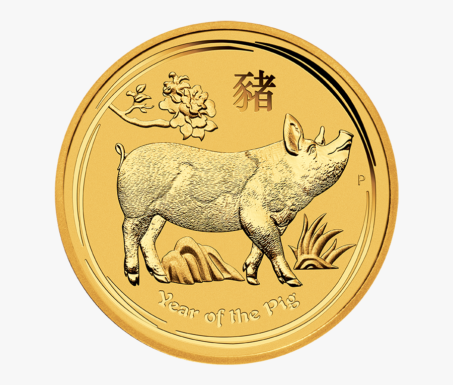 Year Of The Pig Gold Coin 2019, Transparent Clipart