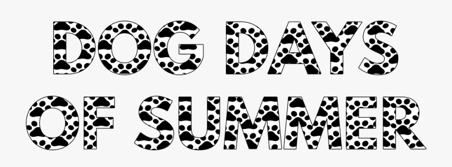 August Dog Days Of Summer Clip Art, Transparent Clipart