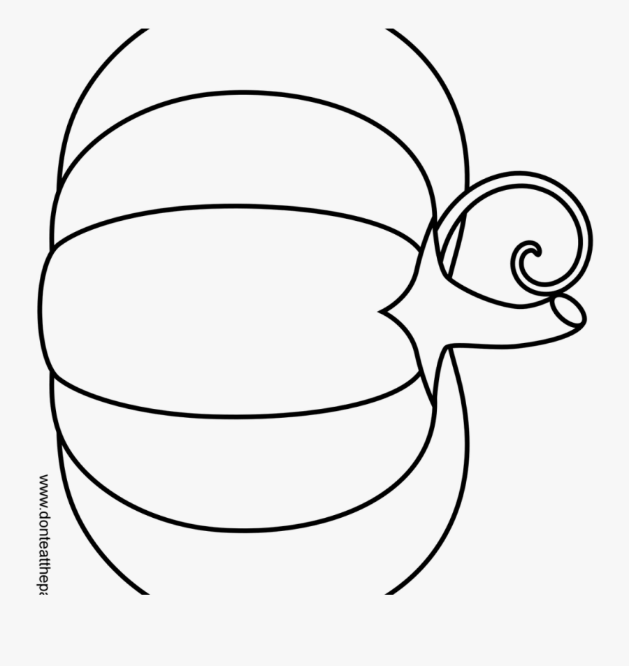 Simple Thanksgiving Volleyball Coloring Pages 22 - Printable Pumpkin Clipart Black And White, Transparent Clipart