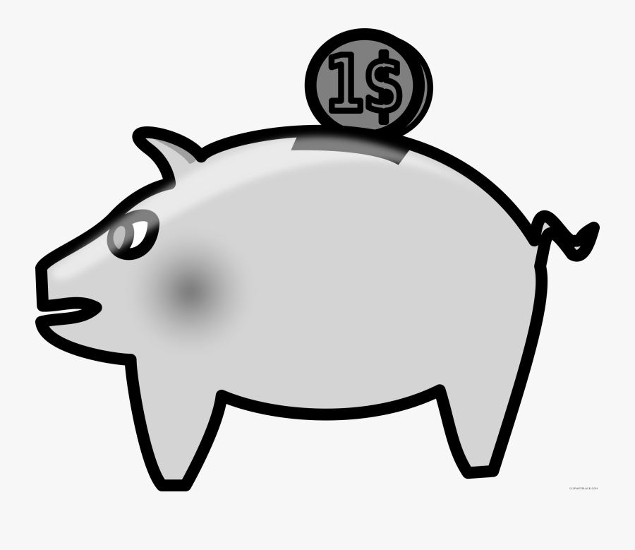 Clip Art Image - Piggy Bank, Transparent Clipart
