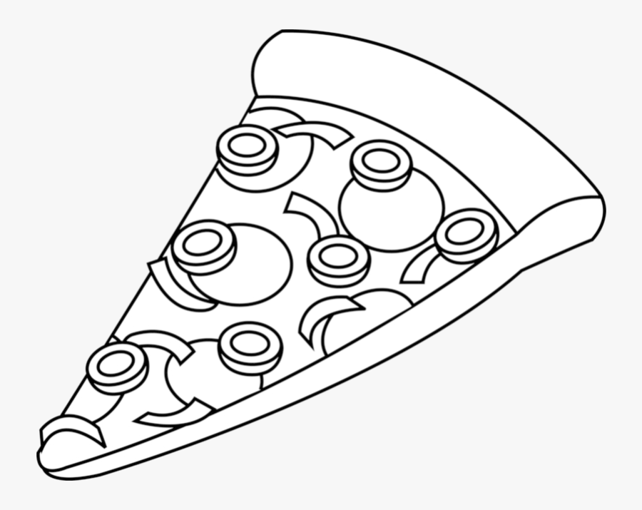 Pizza Clipart Black And White Slice Transparent Png - Slice Of Pizza Clipart Black And White, Transparent Clipart