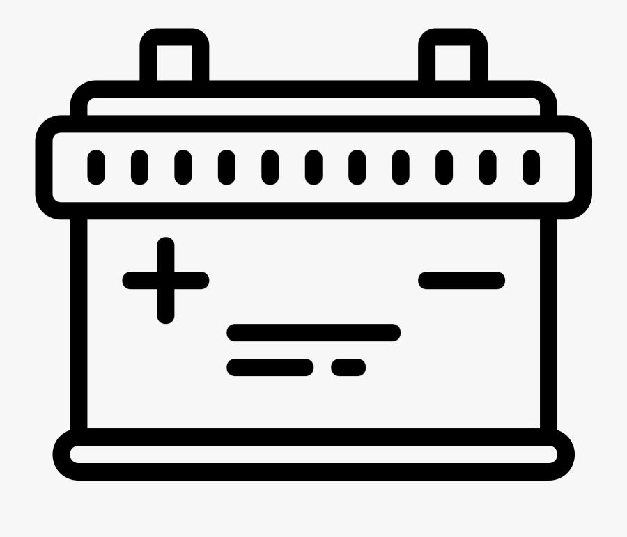 Transparent White Car Icon Png - Car Battery Clipart Png, Transparent Clipart