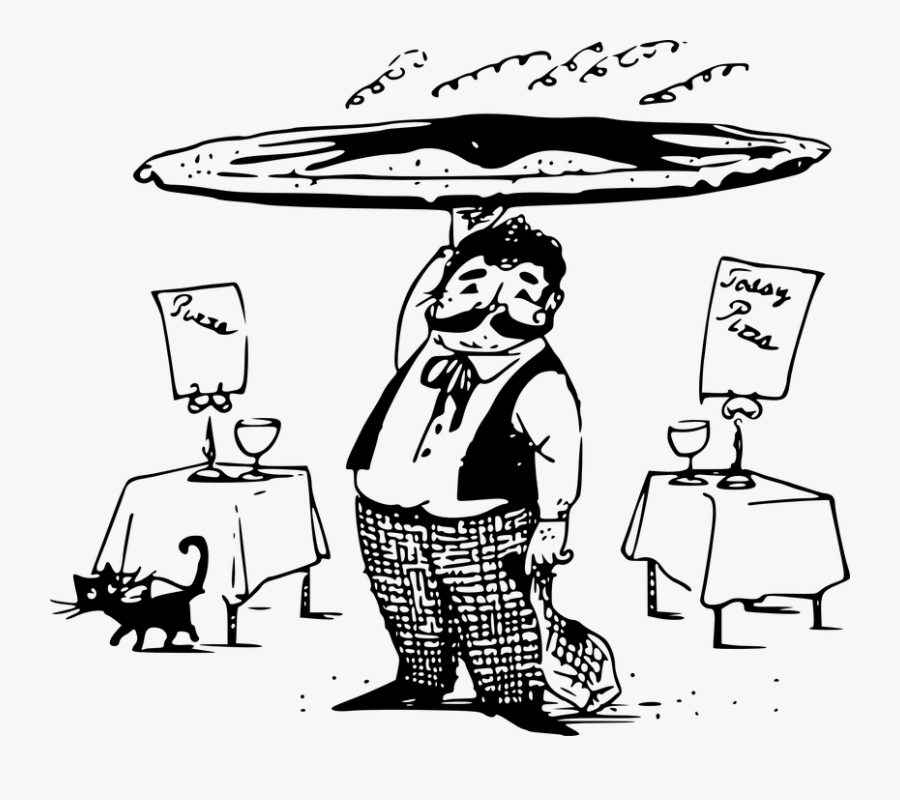 Pizzeria, Waiter, Pizza, Tables, Restaurant, Italian - Pizza Clipart, Transparent Clipart