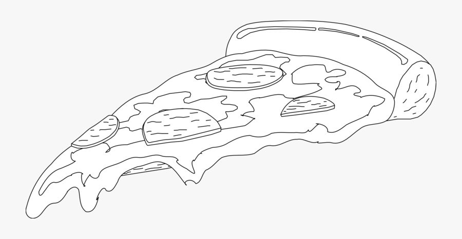 Pizza Black And White - Transparent Black And White Pizza, Transparent Clipart