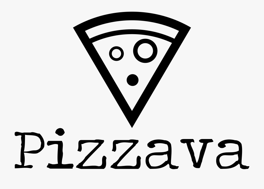 Pizza Minimal Logo, Transparent Clipart