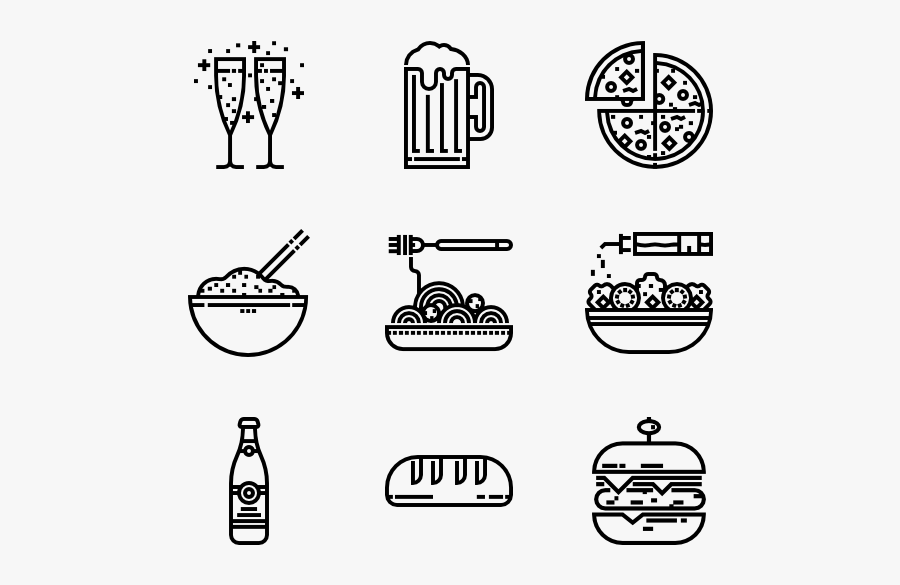 Food And Restaurant - Host Icons, Transparent Clipart