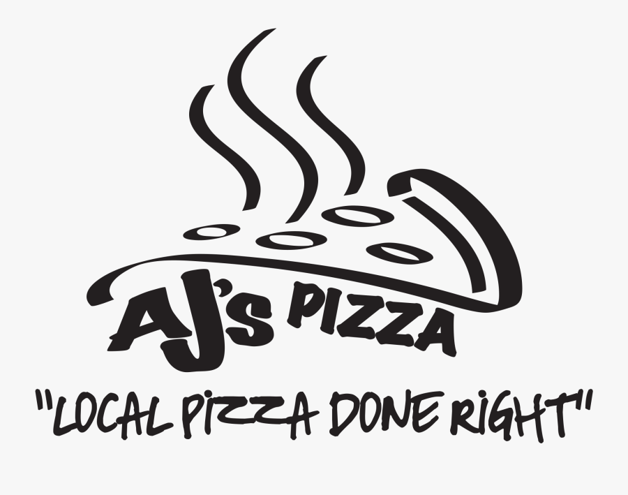 Black And White Logo Pizza, Transparent Clipart