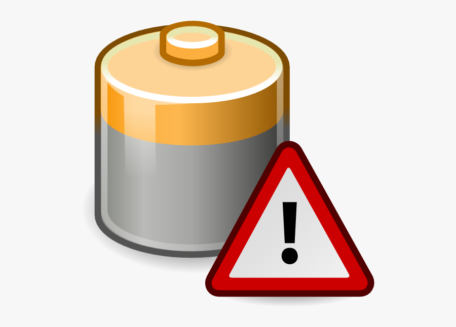 Battery Caution 555px - Cảnh Báo Pin Yếu, Transparent Clipart