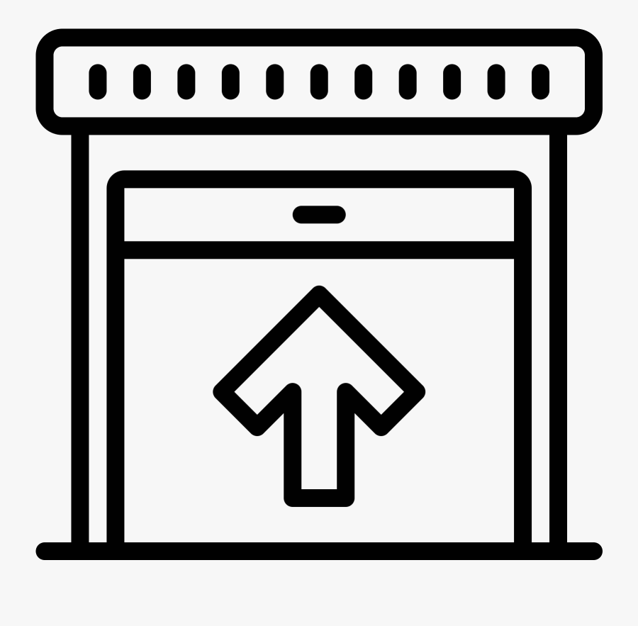 Puerta De Garaje Abierta Icon - Garage Door Open Icon, Transparent Clipart