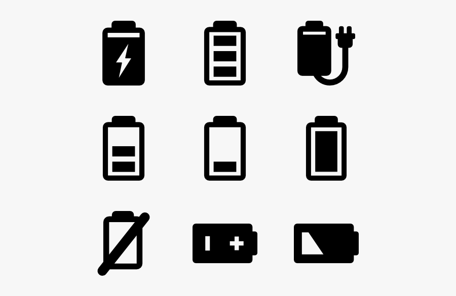 Iphone Battery Icon Vector - Vector Battery Clipart Png, Transparent Clipart
