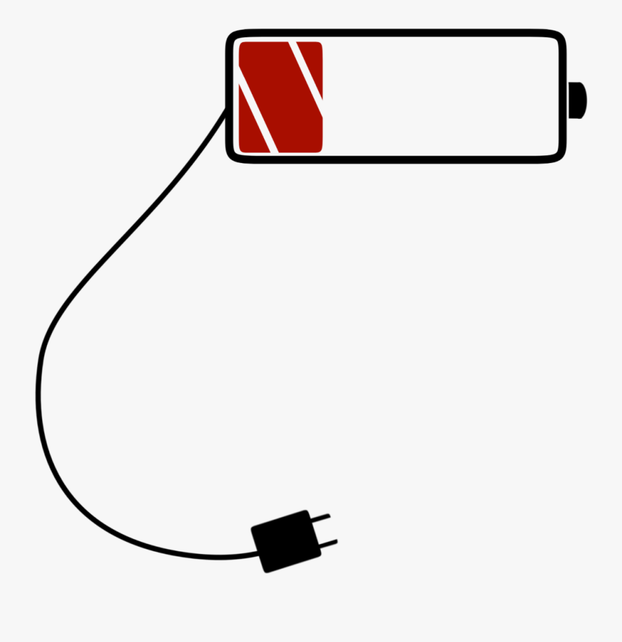 #battery #low #charge #red #mydrawing @picsart, Transparent Clipart