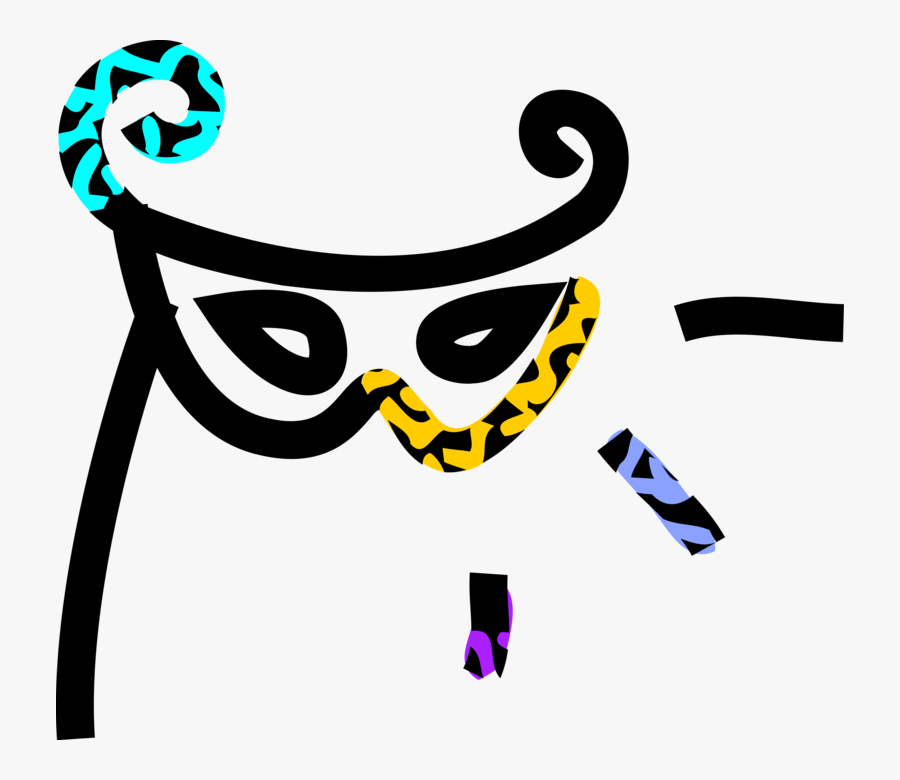 Vector Illustration Of Masquerade Ball Or Mardi Gras,, Transparent Clipart