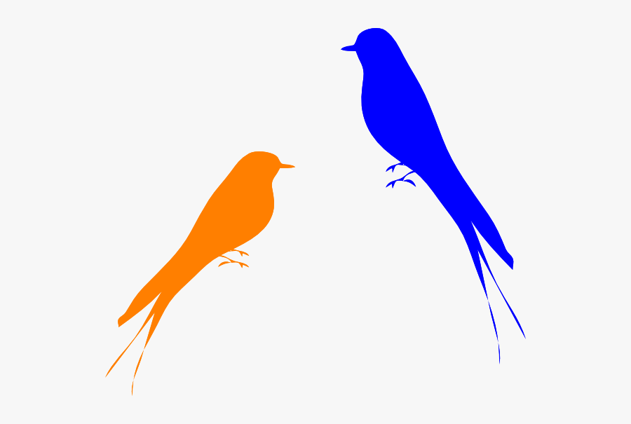 Lovebird Silhouette Clip Art - Wedding Bird Png Silhouette, Transparent Clipart