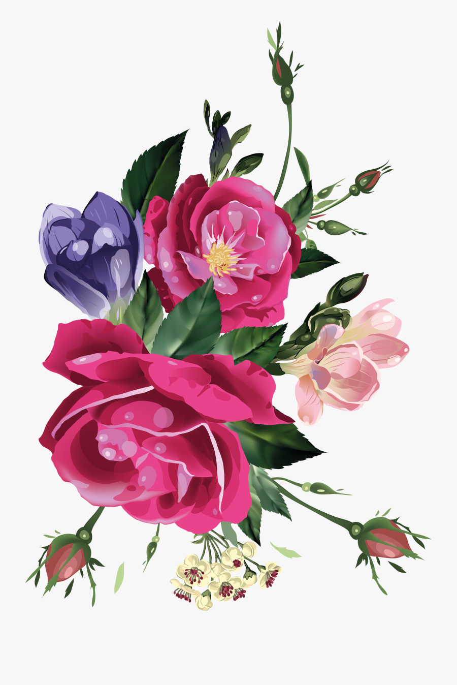 Decoupage Flowers - Flowers Image For Decoupage, Transparent Clipart