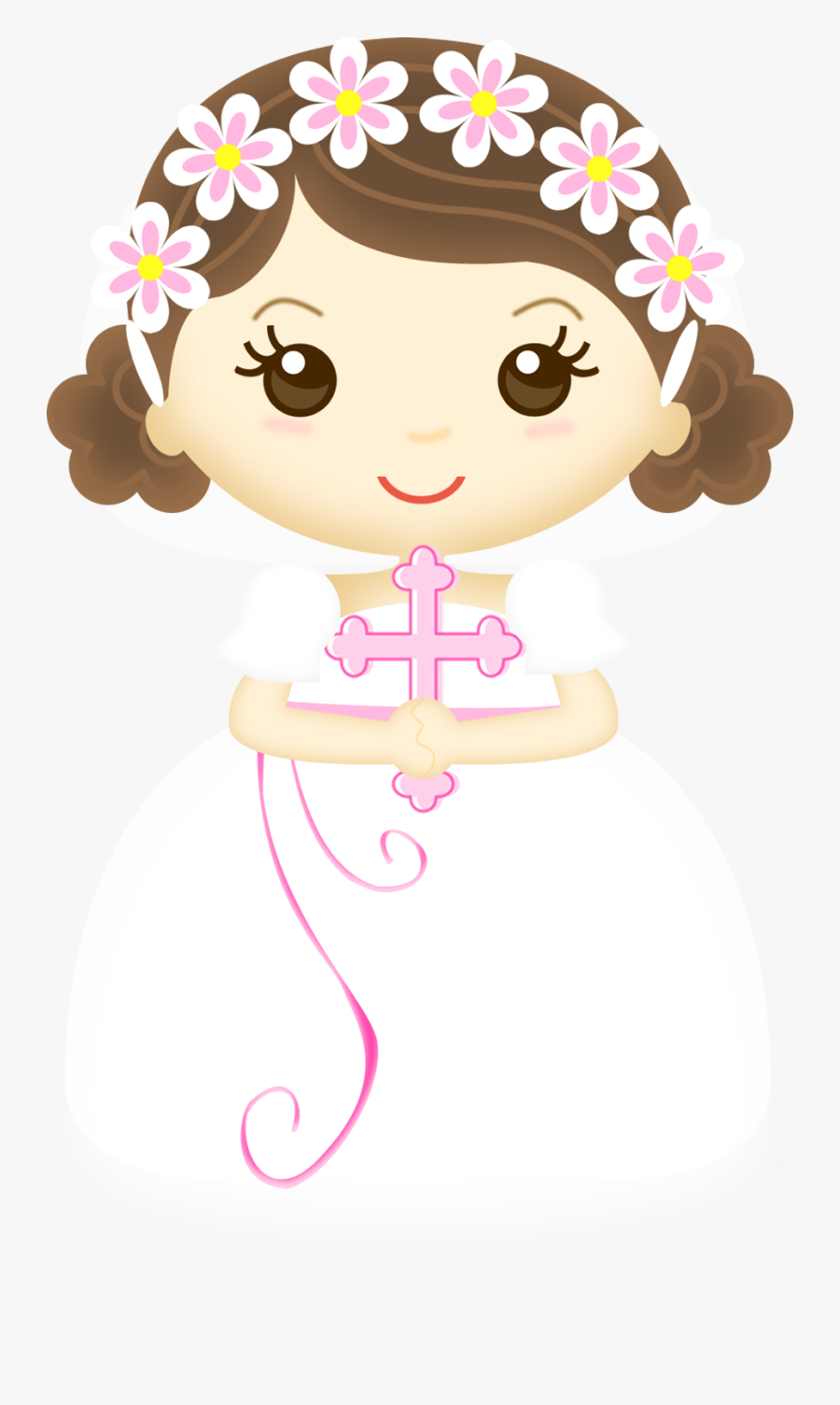 Confirmation Clipart First Communion - First Communion Girl Png, Transparent Clipart
