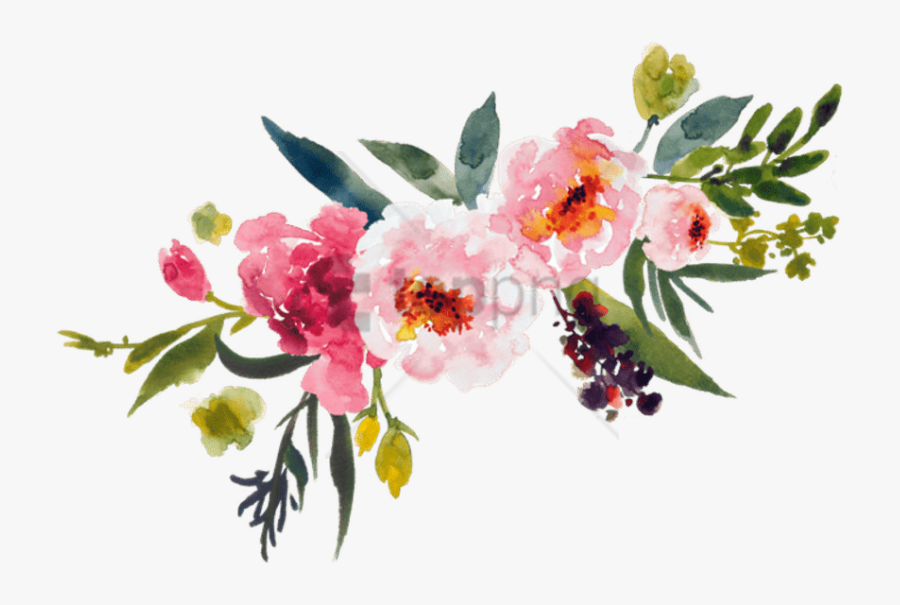 Watercolor Peonies Png - Transparent Flower Watercolor Png, Transparent Clipart