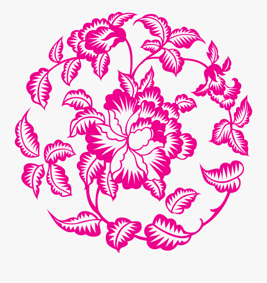 Flower Peony Motif Free Picture - โบตั๋น Png, Transparent Clipart