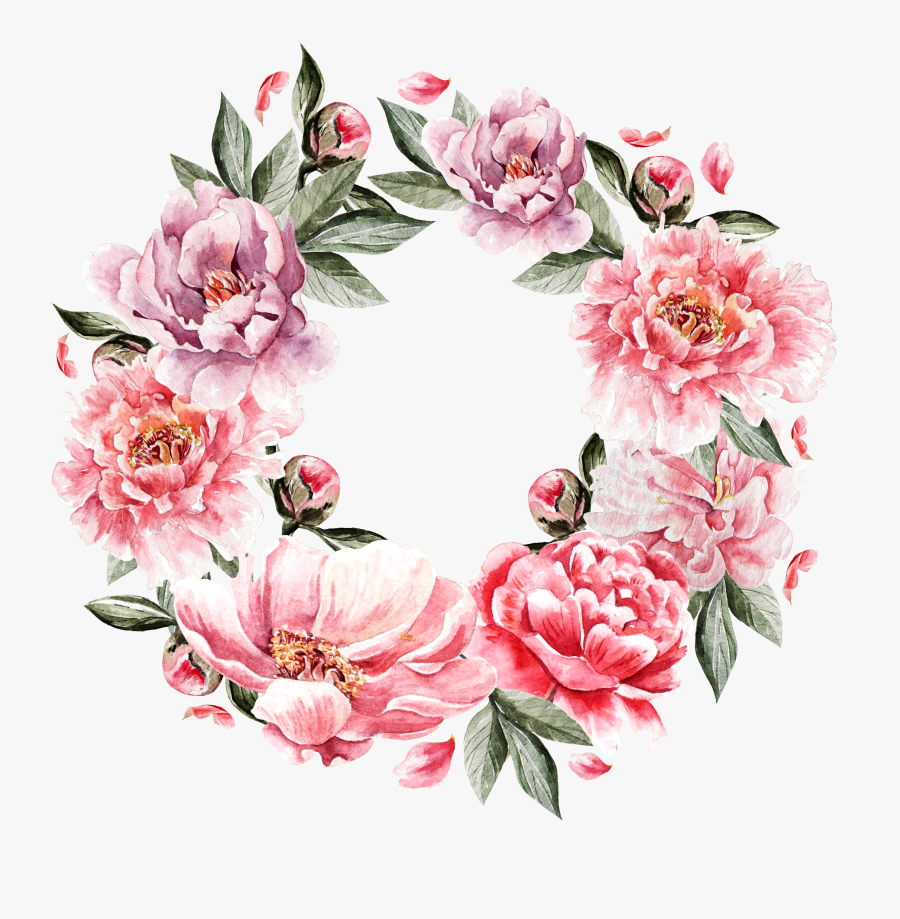 Collection Of Free Peony Vector Flower Garland Download, Transparent Clipart