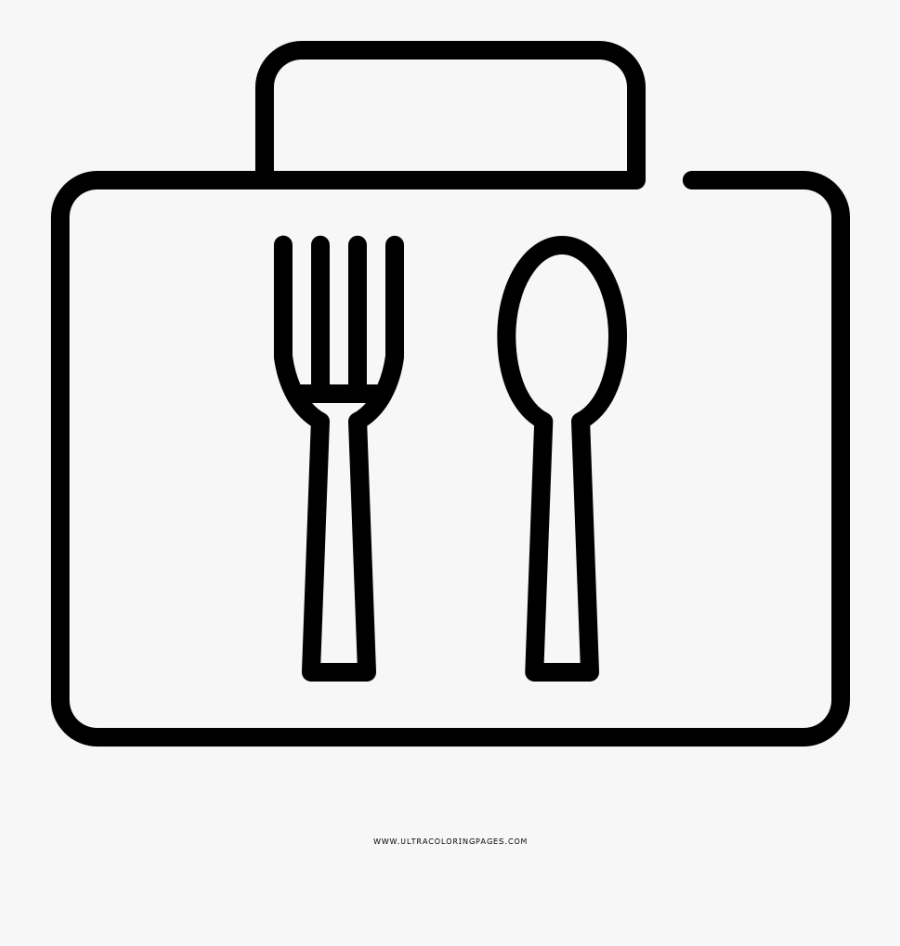Lunch Box Coloring Page - Caja De Almuerzo Dibujo, Transparent Clipart