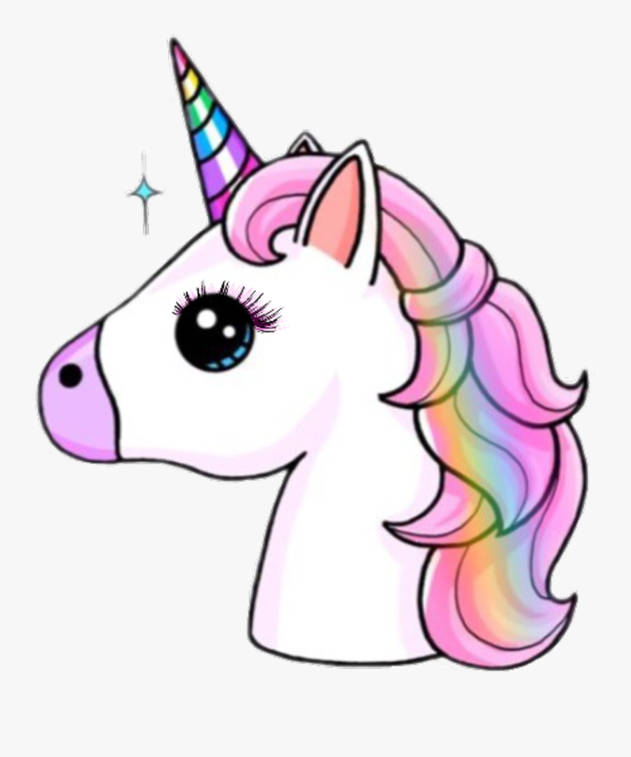 #unicorn #rainbow #girl #multicoloured #eyelashes #pretty - Unicorn Pink, Transparent Clipart