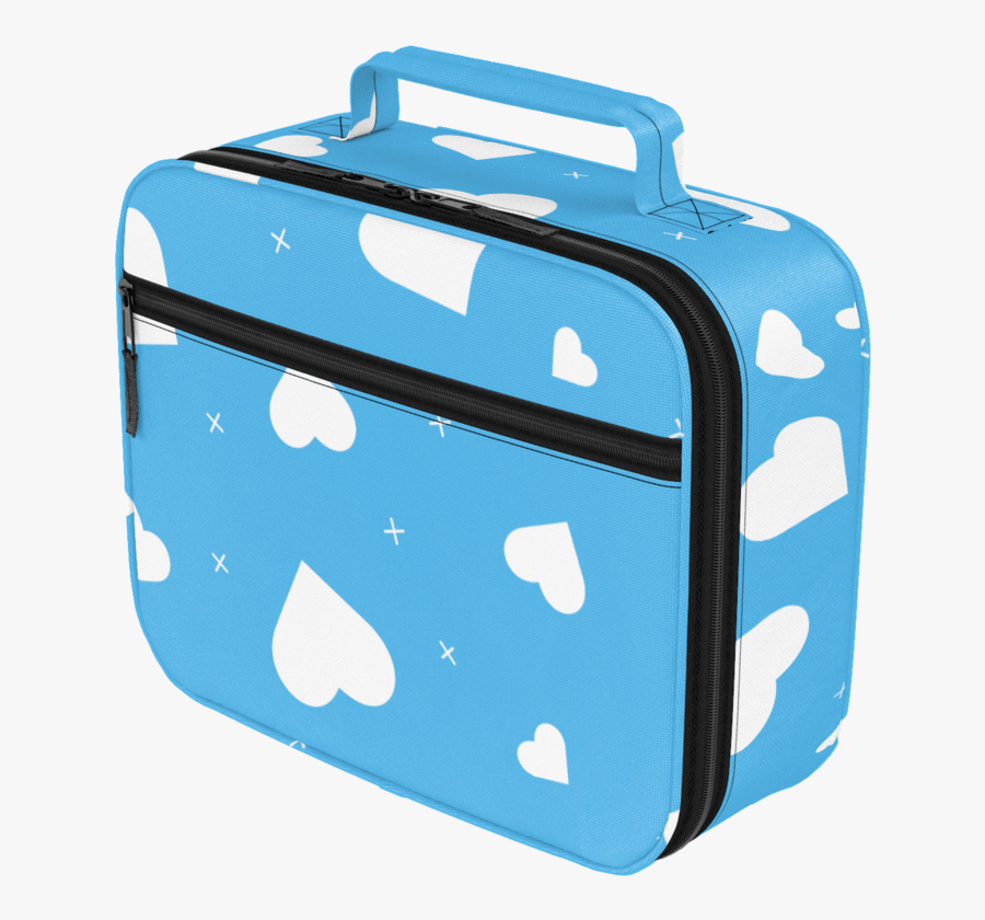 Blue Hearts Lunchbox - Hand Luggage, Transparent Clipart