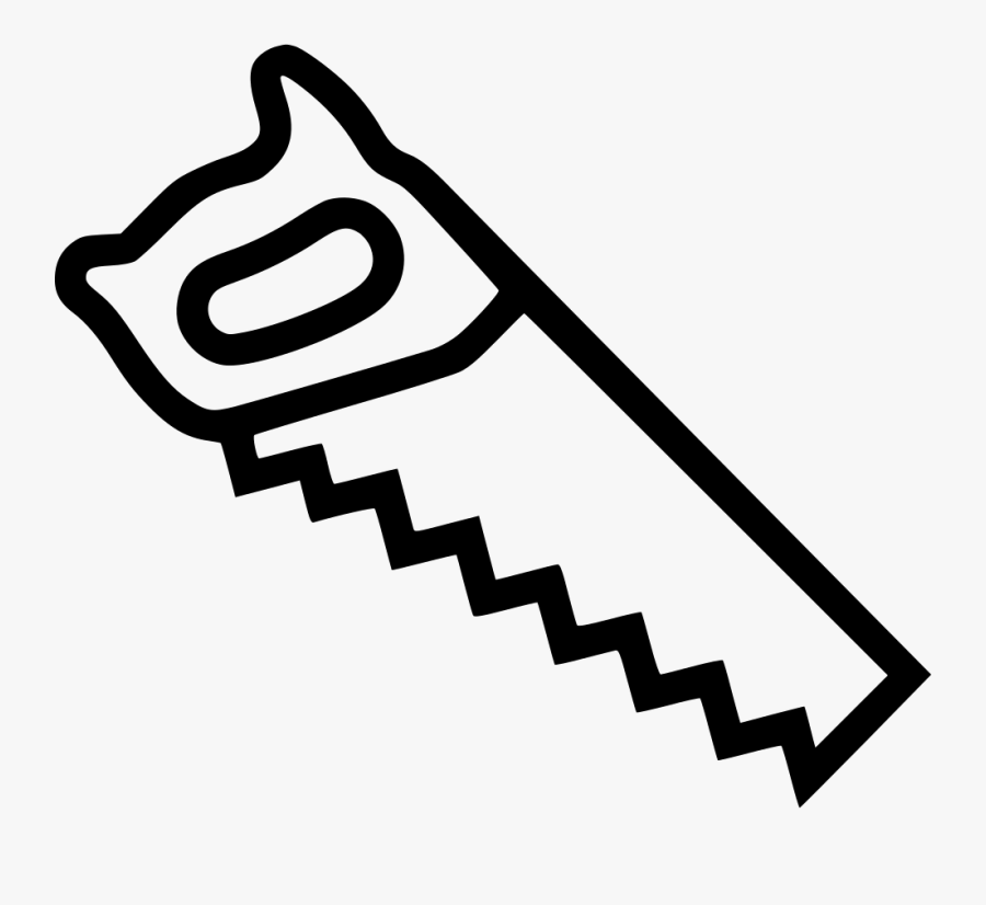 Transparent Hammer And Saw Clipart - Hand Saw Clip Art, Transparent Clipart