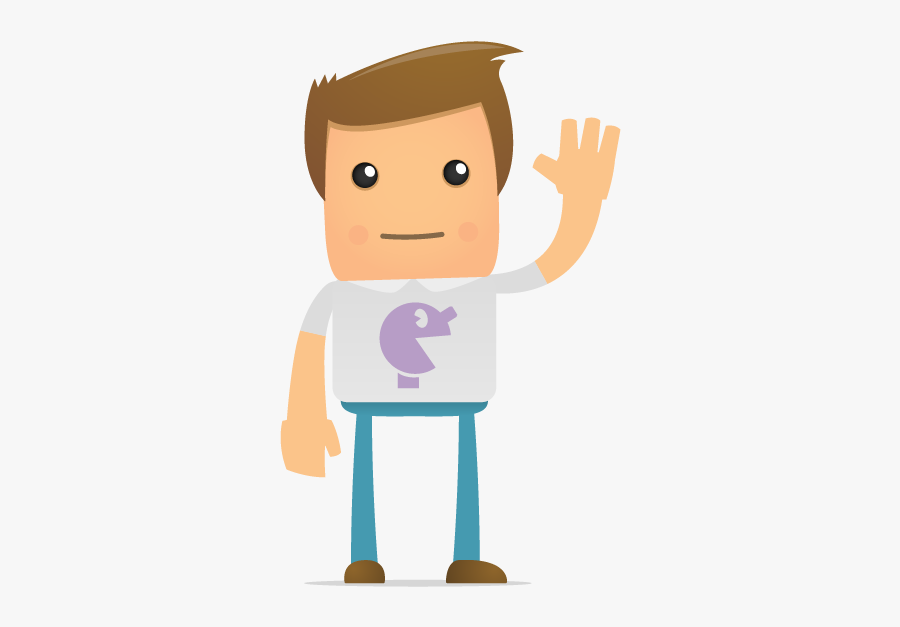 Cartoon Man Wave, Transparent Clipart