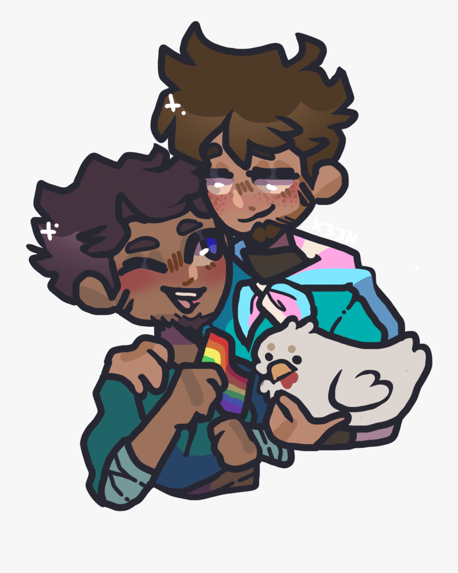 Couple Of Bros Being Gay - Cartoon, Transparent Clipart