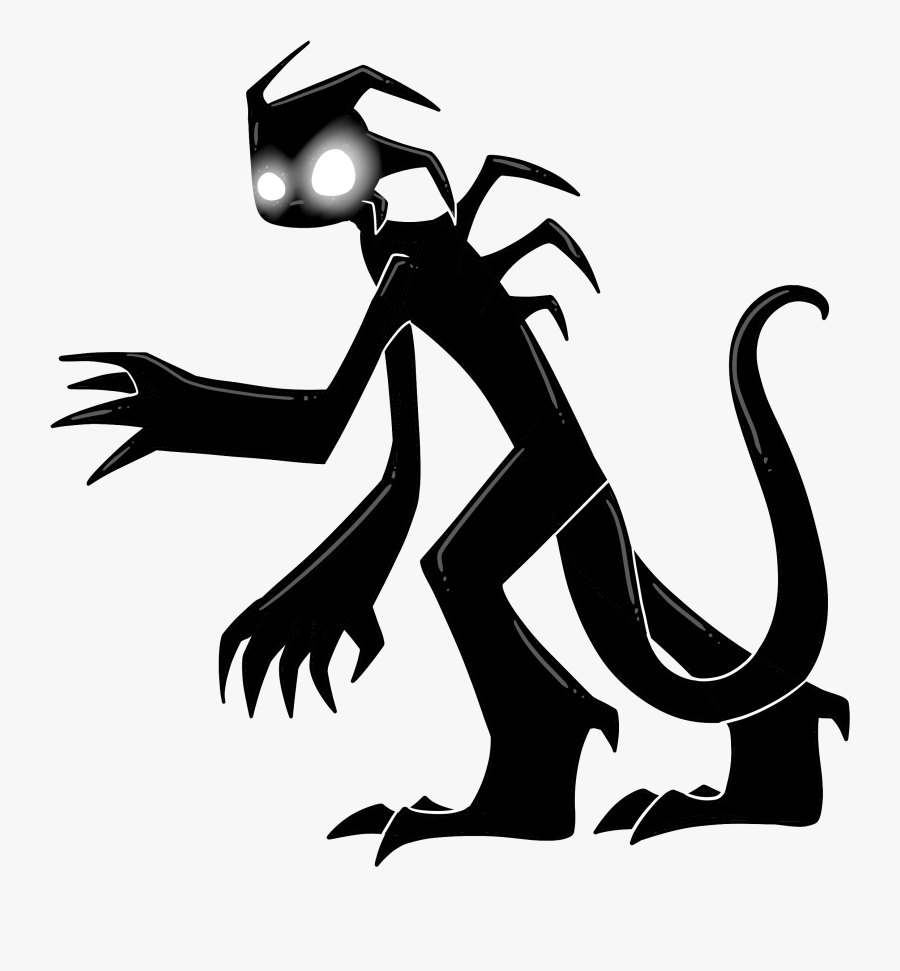 Drawing Monster Shadow Silhouette Clip Art - Shadow Monster Png, Transparent Clipart