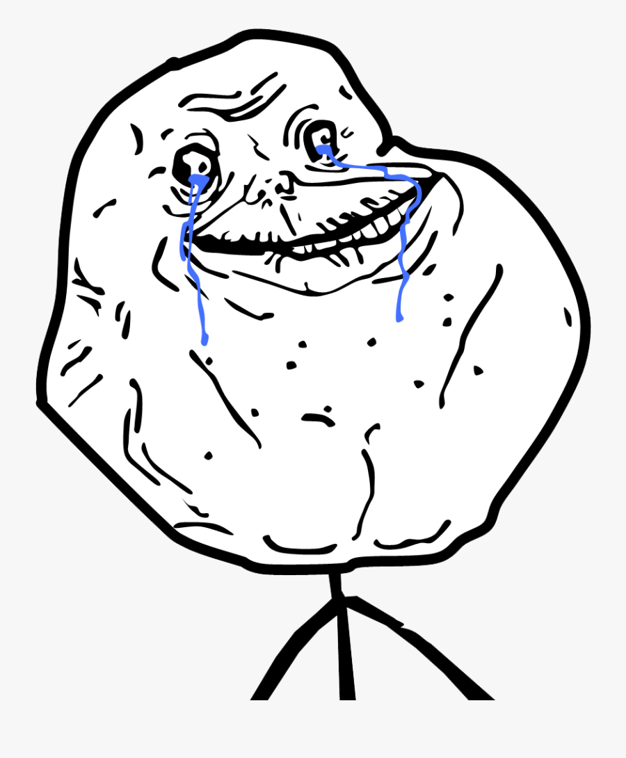 Forever Alone Clipart Troll - Forever Alone Meme, Transparent Clipart
