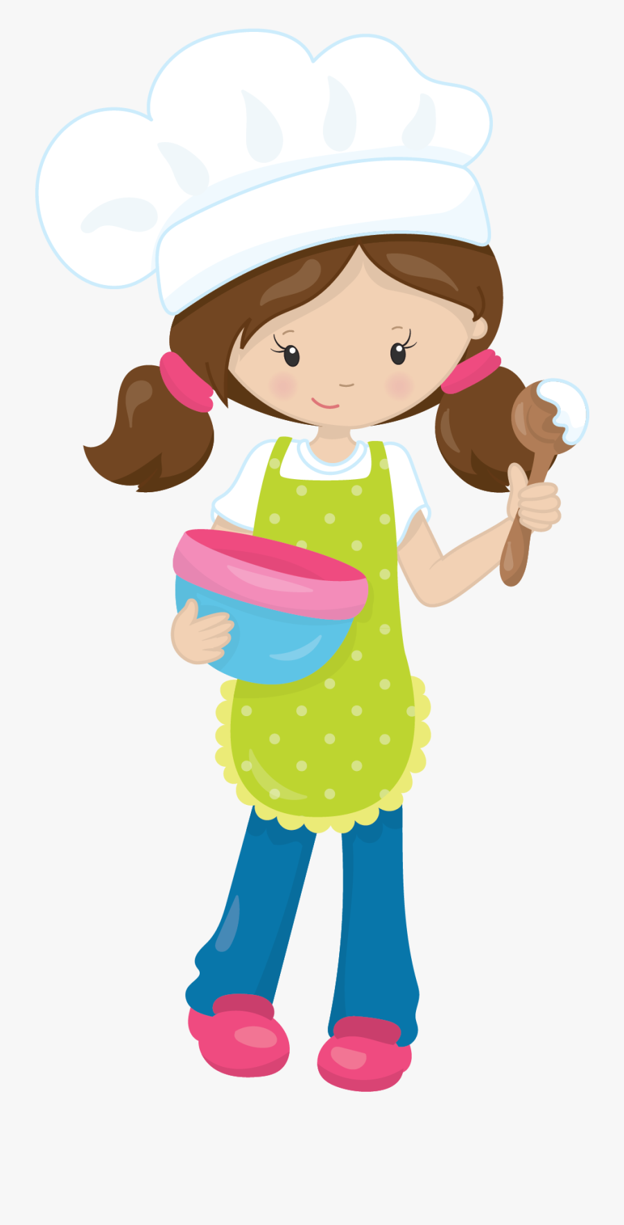 Girl Bakers-16 - Cartoon, Transparent Clipart