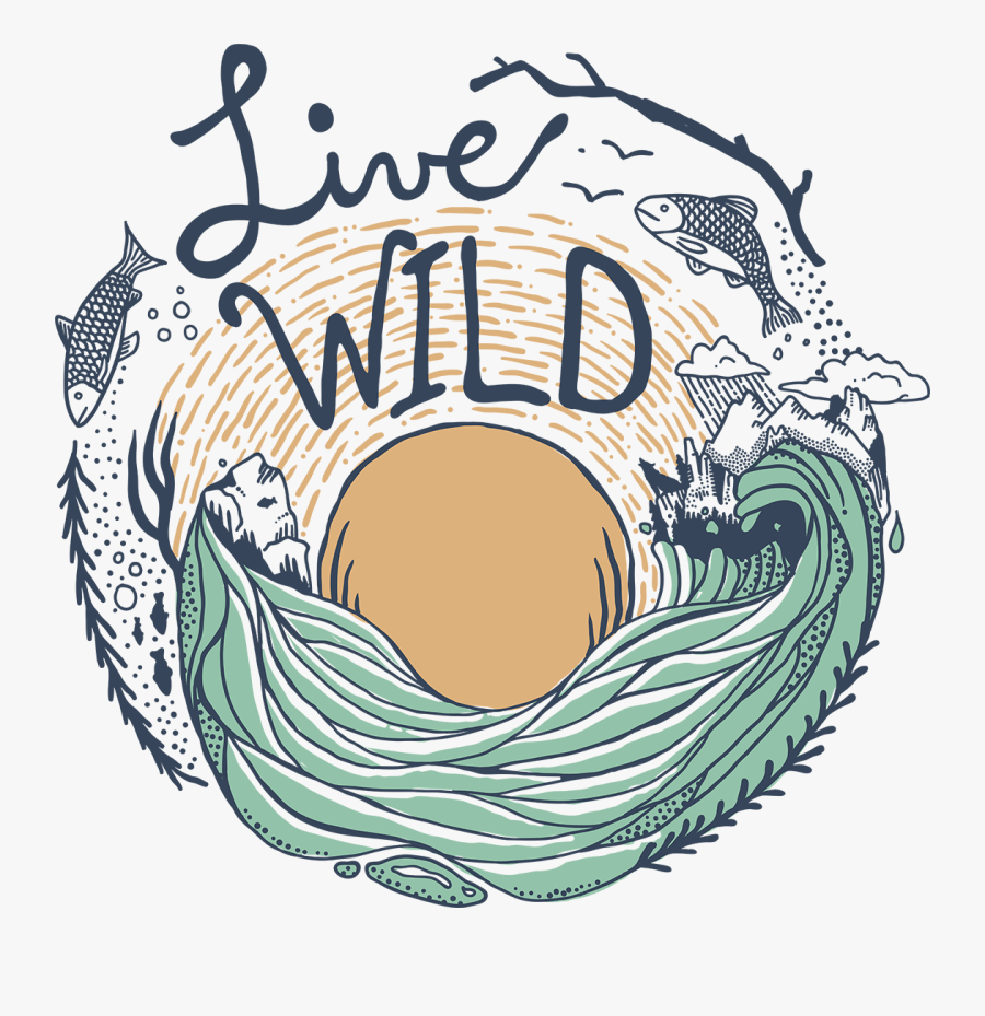 Live Wild By Andrew Steger - Illustration, Transparent Clipart