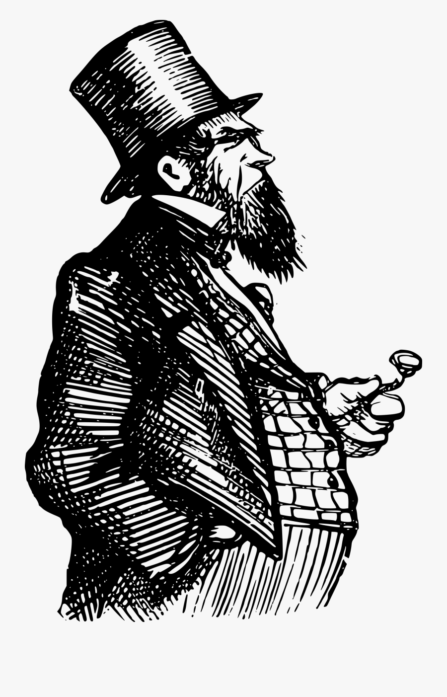 Big Shot With A Top Hat Clip Arts, Transparent Clipart