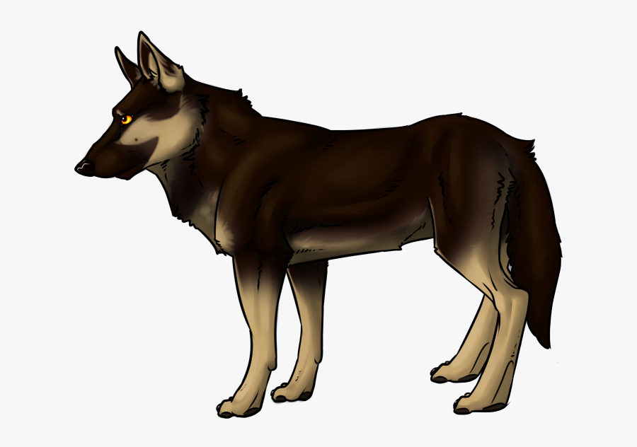 Side Drawing German Shepherd - Anime Dogs German Shepherd, Transparent Clipart