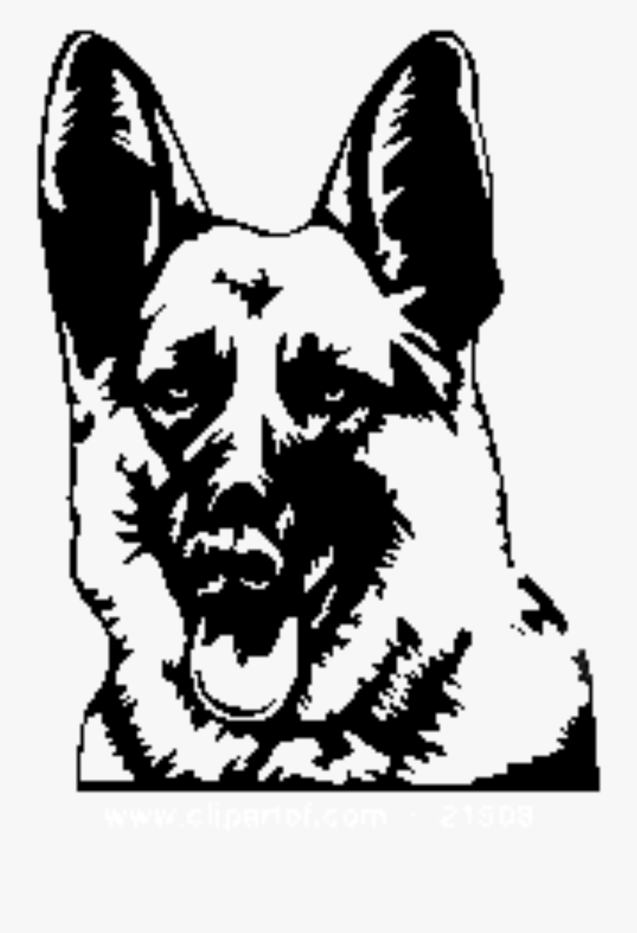 German Shepard Line Art - German Shepherd Black And White, Transparent Clipart