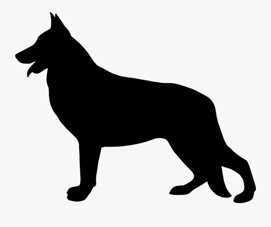 7al-german Shepherd Silhouette 48” Arc Umbrella That - German Shepherd Silhouette Png, Transparent Clipart